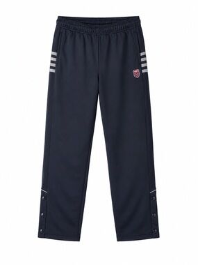 K-Swiss Navy Snap Track Pants Sporty Streetwear Retro Athletic Mens Small
